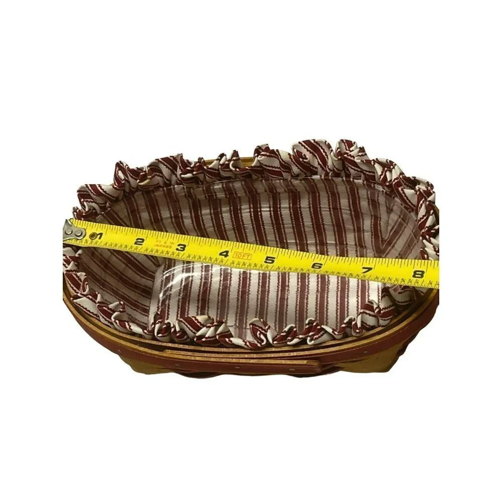Longaberger 1995 Sweetheart Series Be Mine Oval Basket With Liner And Protector